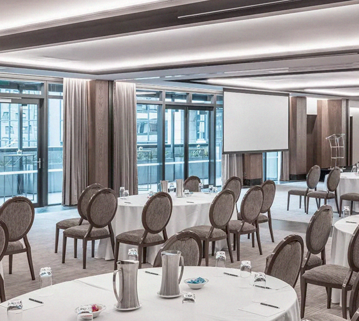 Modern venue prepared for a corporate team programme
